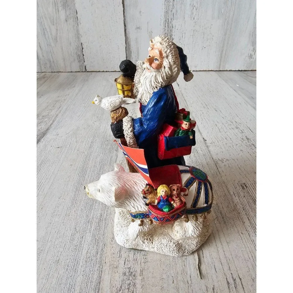 May Scandinavian Santa around world polar bear statue figurine 1994 vintage clas